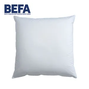 Almohada de plumas extra fuerte blanca cómoda de primera calidad 100% plumas 60x80 y 100% algodón hecho en Alemania