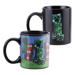 For Minecraft Creeper Heat-Resistant Double-Wall Ceramic Mug Handmade Painted Camp Mug with Laser Engraved Logo Lid <b>Microwave</b> - Product Image 4