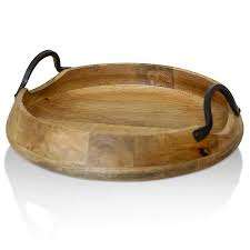 New Arrival Best Quality Food Platter Trays <b>Service</b> <b>Equipment</b> Food Safe Wood Tray Made of Solid Wood Round Corner at Best Price - Product Image 3