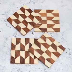 Posavasos de lujo de alta calidad, buen pulido, hecho a mano, con incrustaciones de hueso de madera natural para hoteles, hogares y restaurantes de La India. - Product Image 3