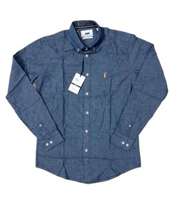 Chemise en popeline pour homme de qualité supérieure, manches longues, couleur unie, design décontracté, portable au bureau, col rabattu, été, anti-froissement - Product Image 2