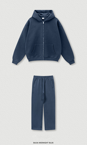 Conjunto de Sudadera con Capucha Gruesa de Alta Calidad Personalizada OEM, Otoño 2025, Conjunto de Sudadera con Capucha y Pantalones Holgados Acolchados de Color Sólido, Conjunto de Sudadera con Capucha Unisex - Product Image 6