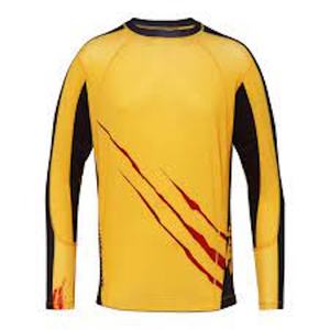 เสื้อแรชการ์ดแขนยาว UPF 50 + สำหรับผู้ชายสีแดงไล่ระดับสีมีโลโก้ด้านหน้าตามสั่งระบายอากาศและกันยูวี - Product Image 2