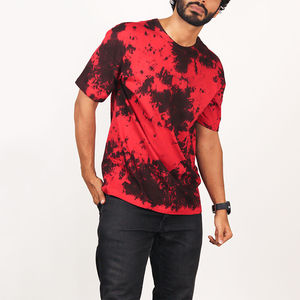 T-shirts décontractés à manches courtes en jersey tie-dye tendance en gros pour hommes, 100% coton, coupe ample, meilleur prix - Product Image 5
