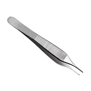 Fórceps de tejido de dientes Adson 1x2 de alta calidad, fórceps de pulgar quirúrgico de acero inoxidable de 12cm para disección - Product Image 1