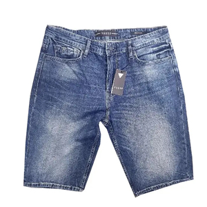 2025 dernière conception courte Slim Denim jean court pour hommes en gros Logo personnalisé droite hommes Denim Shorts OEM - Product Image 5
