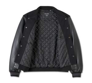 Blouson en cuir Harley Davidson V-Twin Varsity pour homme - Product Image 3