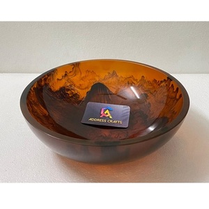 Ensaladera de resina al por mayor de fábrica, vajilla personalizada, platos para servir, frutero acrílico de alta calidad, hogar, Hotel, restaurante - Product Image 5