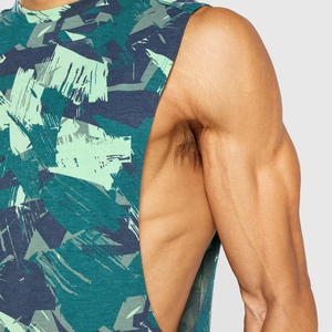 Débardeur en polyester pour hommes, tissu durable à séchage rapide avec panneaux en maille respirante, gilet de sport sans manches, idéal pour l'entraînement en plein air - Product Image 5