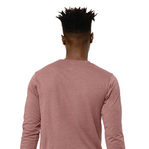 Airlume เสื้อยืดแขนยาว CVC,แหวนปั่นผ้าฝ้าย52% โพลี32เดี่ยว48% ออนซ์สีม่วงอ่อน - Product Image 6