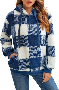 Sweat à capuche doublé en polaire sherpa pour femmes, sweat à capuche zippé court avec personnalisation complète pour femmes, nouveau sweat à capuche tendance - Product Image 6