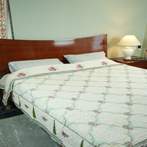 Classic Eco-Friendly 100% Cotton Quilt Bedding <b>Set</b> Winter Durable Breathable Washable Handmade Anti-Allergy for Home & Hotel Use - Product Image 5