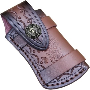 Nouveau couteau pliant extérieur pour Camping Rich Grain Pancake Target Support OEM personnalisé avec gaine en cuir prix usine - Product Image 2