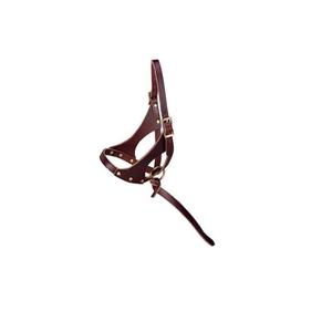 Licou élégant en poulain en cuir de style selle anglaise avec deux pièces de couronne et boucles à rouleau ajustées Halters larges - Product Image 2