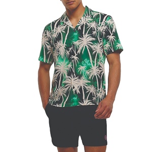 Chemises Hawaïennes Personnalisables pour Hommes – Vente en Gros, Manches Courtes, Unies, Imprimées par Sublimation, Polyester/Coton 220g, Anti-Plis - Product Image 1