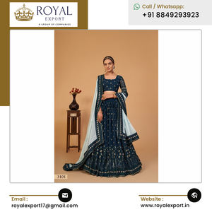 ชุดผ้า Georgette lehenga choli สวยงามงานแต่งงานหรูหราคุณภาพระดับพรีเมี่ยมดีไซน์ที่ไม่เหมือนใคร - Product Image 4