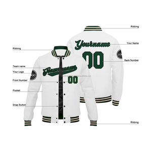 Custom Varsity <b>Jacket</b> Wool Body Leather Sleeves Stand Collar Front Logo Embroidery Windproof Breathable <b>Summer</b> <b>Jacket</b> MCACVJ32 - Product Image 4