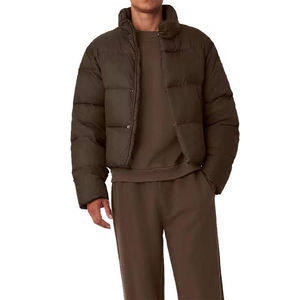 Veste matelassée courte d'hiver à col montant matelassée imperméable et chaude coupe-vent d'extérieur personnalisée OEM Vente en gros - Product Image 1