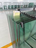 Barandilla Moderna de Vidrio Templado sin Marco para Piscina, Uso en Interiores y Exteriores, con Soportes de Acero Inoxidable