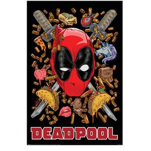 Marvel for Deadpool Chimichanga <b>Poster</b> Modern Design Style Paper Material for Wall Usage - Product Image 1
