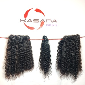 Non transformés Remy 100% naturel noir indien Extensions de cheveux humains cuticule aligné femmes vague profonde en gros Temple tissage cheveux - Product Image 2