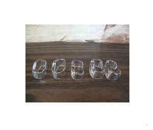 Juego de 4 servilleteros acrílicos con diseño de cuentas, forma redonda, calidad superior para artículos de fiesta y vendedor - Product Image 2