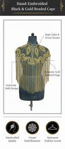 Capa de Lentejuelas Bordada a Mano de Lujo Hecha a Medida para Vestidos de Noche y Novia, Marca Ellora para Revendedores de Boutiques - Product Image 6