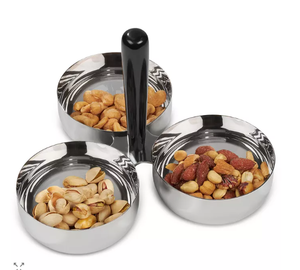 Vendeur chaud moderne indien sous dates émaillées bols bol à noix et bols à fruits or et argent arabe Design tunisien - Product Image 1