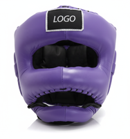 Vente en gros de protège-têtes de boxe MMA Sanda en cuir PU, casques de boxe pour adultes et enfants, protège-têtes d'entraînement, protège-visage