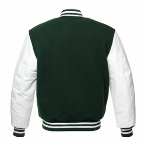 Chaqueta Varsity de Lona de Alta Calidad Personalizada para Hombre, Estilo Bomber, con Cuello Alto y Letras Bordadas - Product Image 2
