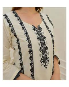 Nuevo exclusivo indio rayón Kurti pantalón Nazneen Dupatta conjunto Ropa Étnica de mujer precio bajo fábrica venta al por mayor tasa paquistaní - Product Image 6