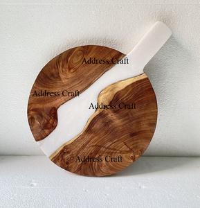 Juego de regalo de inauguración de la casa con logotipo personalizado de calidad superior, utensilios de tabla de quesos de resina de madera de acacia, herramientas de cocina que incluyen plato - Product Image 5
