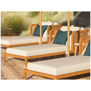 Coussin de chaise longue pliable avec logo personnalisé Teslin Garantie de 3 ans Résistant aux UV Imperméable Design moderne pour l'extérieur Jardin au bord de la piscine - Product Image 6