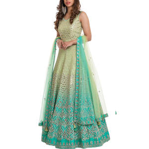 Meilleures ventes Robe de soirée en soie brodée pakistanaise/indienne Dupatta Salwar Kameez pour les fêtes - Product Image 2