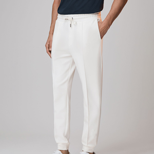 Pantalon de survêtement décontracté pour homme, coupe ample et fuselée, 100% coton, séchage rapide, respirant, tissu écologique de haute qualité, confortable au quotidien - Product Image 3