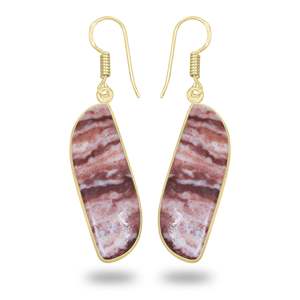 Handcrafted Fine Jewelry <b>Pure</b> Silver Natural Coconut Jasper Gemstone Oval Shape Bezel Setting Wedding Party Gift Gold plated - Product Image 6