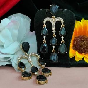Glamorous Fashionable High Quality <b>Crystal</b> Drop Earrings Perfect <b>Accessory</b> for All Events Ideal For Both Casual And Formal Wear - Product Image 2