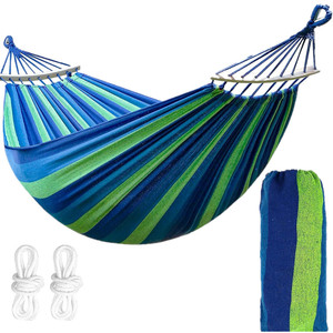 Garden <b>hammock</b> on a frame 80x200 cm blue - Product Image 2