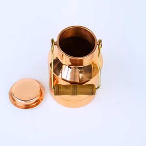 กล่องเก็บของทรงกระบอกทำจากทองแดงวินเทจของตกแต่งห้องครัวสไตล์คลาสสิกการจัดระเบียบบ้านที่ทันสมัยสำหรับเครื่องเทศโลหะสินค้าแห้งการตั้งแคมป์ - Product Image 4