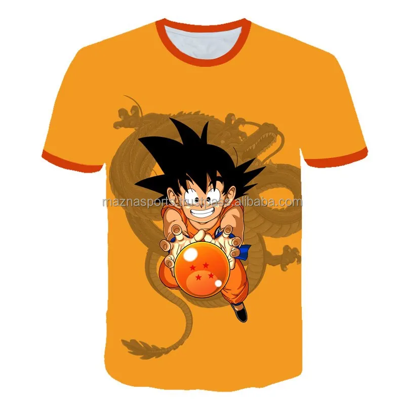 Kids New Funny Summer Cartoon Dragon-Ball 3D Anime T-shirt For Boys Girls Super Cool T Shirt Children Short Sleeves T Shirts