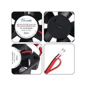 พัดลมระบายความร้อนแบบใบพัดแกน Ailand ขนาด 30x30x15 มม. 2 ขา ปรับระดับได้ ความเร็ว 6000 รอบต่อนาที 3CFM ลูกปืน 21 เดซิเบล 5V DC สำหรับโดรน รับผลิตแบบ OEM/ODM - Product Image 4