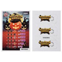 Cartes de jeu d'Halloween de haute qualité ouvrir papier de loterie billets de tirette personnalisés battre gagner tirette billets de jeu