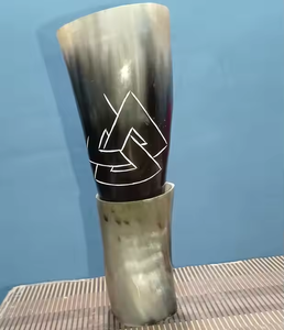 Premium Quality Eco-Friendly Viking Drinking <b>Horn</b> Food Safe Genuine <b>Buffalo</b> <b>Horn</b> Handmade with Stand by Saniya Handicraft - Product Image 3