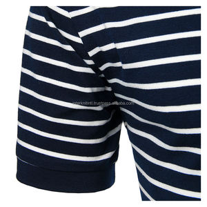 เสื้อเชิ้ตแขนสั้นผู้ชาย ผ้าฝ้าย 100% ระบายอากาศได้ดี ลายทาง ดีไซน์สีสันเข้ากัน แฟชั่นปกเสื้อ - Product Image 6