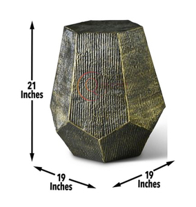 โต๊ะข้างแบบวินเทจสำหรับห้องนอนโต๊ะกาแฟวัสดุอลูมิเนียมปรับขนาดได้สไตล์วินเทจดีไซน์แฟนซี - Product Image 4