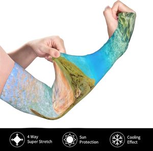 Mangas de compresión personalizadas para deportes, ciclismo, unisex, de verano, para exteriores, de secado rápido, transpirables, de licra/poliéster, calentadores de brazo - Product Image 4