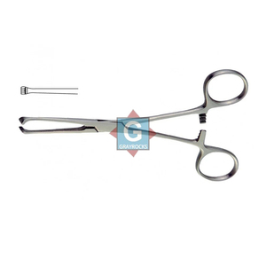 Allis Tissue Forceps Manual de acero inoxidable 5x6 dientes Mordazas con mecanismo de bloqueo de trinquete - Product Image 5