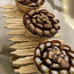 Bol à chocolat design poli argenté avec bordure en fonte d'aluminium design papillon bol d'ustensiles de cuisine forme ronde - Product Image 2