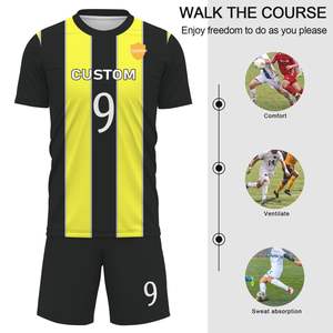 Maillot de football personnalisé pour hommes, clubs d'entraînement, vêtements de football à séchage rapide, uniformes de club, vente en gros, ensemble de maillots de football pour équipes - Product Image 6