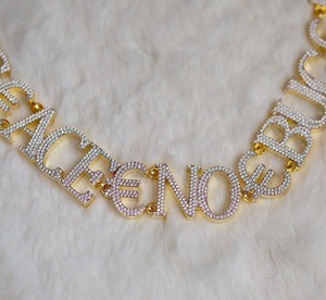 Cadena de Eslabones con Diamantes LL VVS, Chapada en Oro de 18K, Estilo Hip Hop de Lujo, Cadena Miami Iced, Letras Personalizadas, Collar Unisex para Regalo - Product Image 3